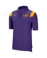 ფოტო #1 პროდუქტის Men's Purple LSU Tigers Coach Short Sleeve Quarter-Zip Jacket