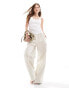 Фото #2 товара & Other Stories ribbed vest top with scoop neck in white