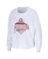 Фото #3 товара Women's White Alabama Crimson Tide Diamond Long Sleeve Cropped T-shirt