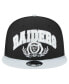 Фото #4 товара Men's Black/Silver Las Vegas Raiders Team Establish 9FIFTY Snapback Hat