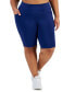 Plus Size Solid Compression Bike Shorts, Created for Macy's