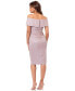 Women's Galaxy Off-The-Shoulder Glitter Dress blush/silver, 12 - фото #2