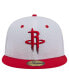 Головной убор New Era белый-красный Houston Rockets Throwback 2Tone 59FIFTY Fitted Hat Красно-белый, 7 5/8 - фото #4