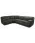 Фото #1 товара Sebaston 4-Pc. Fabric Sectional with 2 Power Motion Recliners, Created for Macy's