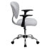 Фото #1 товара Mid-Back White Mesh Swivel Task Chair With Chrome Base And Arms