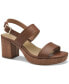 Фото #1 товара Women's Astridd Memory Foam Double Band Block Heel Sandals, Created for Macy's