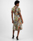 Фото #2 товара Women's Printed Collared Tie-Waist Dress