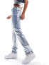 Only Jaci denim coated straight jeans in silver