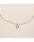 18K Gold Plated Freshwater Pearls with Smiley Face Charm - Hailey Necklace 17" For Women