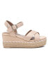 ფოტო #3 პროდუქტის Women's Suede Wedge Sandals By Beige