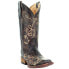 Фото #2 товара Corral Boots L5079 Embroidery Square Toe Cowboy Womens Brown Casual Boots L5079