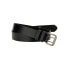 Фото #1 товара George Signature Belt Men's Size 38mm Black Double Loop Silver Buckle Leather