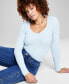 Women's Double-Layered Ribbed Sweetheart-Neck Bodysuit, Created for Macy's