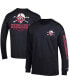 Men's Black Nebraska Huskers Team Stack Long Sleeve T-shirt Черный, L - фото #1