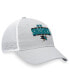ფოტო #3 პროდუქტის Men's Heather Gray, White San Jose Sharks Team Trucker Snapback Hat