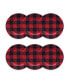 Фото #1 товара Vintage-Like Lodge Buffalo Check Melamine Salad Plate Set, 6 Piece