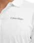 Calvin Klein Golf Fracture tonal printed polo shirt in white