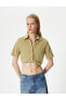 Фото #18 товара Рубашка Crop с карманами Koton