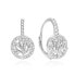 Glittering silver earrings with zircons Tree of Life AGUC386L