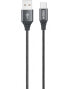 Фото #2 товара Urban Factory Braided - 2 m - USB A - USB C - USB 2.0 - 480 Mbit/s - Grey