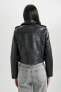 Фото #13 товара Куртка из кожи женская Defacto B1903AX/BK27