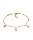 ფოტო #1 პროდუქტის Women's Gold-Tone Brass Station Bracelet