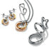 Silver necklace Trio Rose Gold DP544 (chain, pendant)