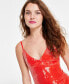 Фото #4 товара Women's Sequin Sleeveless Midi Slip Dress