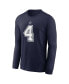 Men's Dak Prescott Navy Dallas Cowboys Player Name and Number Long Sleeve T-shirt