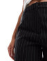 Pimkie high waisted tailored shorts in grey pinstripes