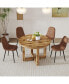 Circular Dining Table Set with 4 Chairs