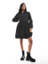 Фото #1 товара Y.A.S high neck frill mini smock dress in black polka dot