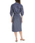 Фото #2 товара Lafayette 148 New York Pocket Shirtdress Women's Blue M