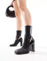 Фото #2 товара Calvin Klein Jeans leather heeled boots in black
