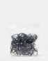 Pieces '100' Pack elastic hair bands in black