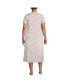 ფოტო #2 პროდუქტის Plus Size Cotton Short Sleeve Midcalf Nightgown