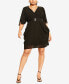 ფოტო #1 პროდუქტის Plus Size Sequin Wrap Dress