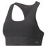 Puma Mid Impact Forever Luxe Sports Bra Womens Black Casual 52029751