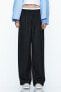 Фото #1 товара Фланелевые брюки с широкими штанинами и двойным поясом ZARA