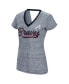 Фото #3 товара Women's Navy Atlanta Braves Halftime Back Wrap Top V-Neck T-shirt