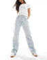 Фото #1 товара HUGO Blue Elyah straight leg jeans in light wash