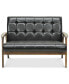 Фото #2 товара Caden Mid-Century Faux Leather Loveseat