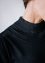 Women's Long Puff Sleeve Mock Neck Sweater Dress