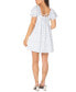 ფოტო #2 პროდუქტის Juniors' Puff Sleeve Baby-Doll Mini Dress