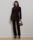 ფოტო #4 პროდუქტის Women's Stretch Velvet Straight-Leg Pants