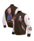 ფოტო #1 პროდუქტის Men's Brown Chucky Good Guys Varsity Full-Zip Jacket