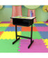 Student Desk With Top And Adjustable Height Pedestal Frame