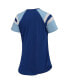 Фото #2 товара Women's Royal,Blue Kansas City Royals Game On Notch Neck Raglan T-shirt