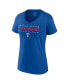ფოტო #3 პროდუქტის Women's Royal Texas Rangers 2023 World Series Champions Jersey Roster V-Neck T-shirt