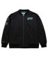 Фото #4 товара Men's Black Distressed Vancouver Grizzlies Hardwood Classics Vintage-Like Logo Full-Zip Bomber Jacket